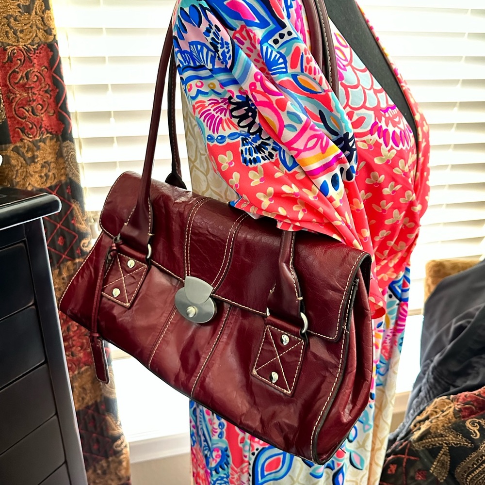 East 5th Red Leather Bag